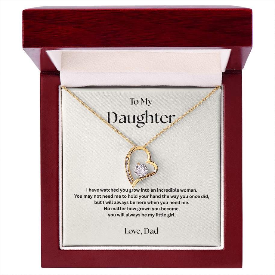 Forever Love Necklace Gift for Daughter from Dad – Always Be Here