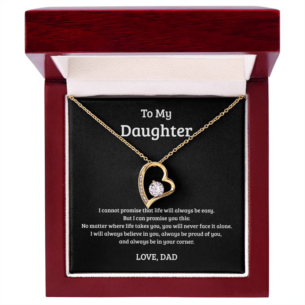 Forever Love Necklace Gift for Daughter from Dad – Never Face Life Alone