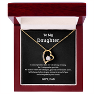 Forever Love Necklace Gift for Daughter from Dad – Never Face Life Alone