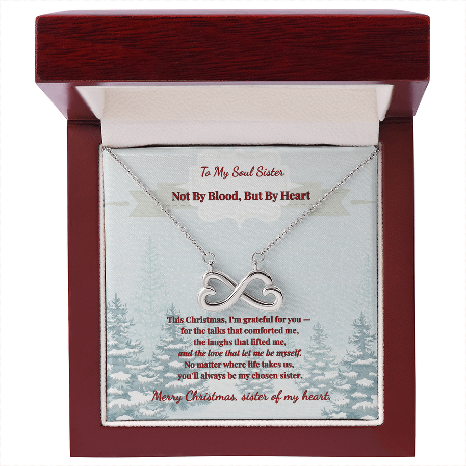 Infinity Heart Necklace Christmas Gift for Soul Sister – Sister of My Heart