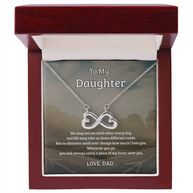 To My Daughter, No Distance Can Change My Love, Endless Love Necklace