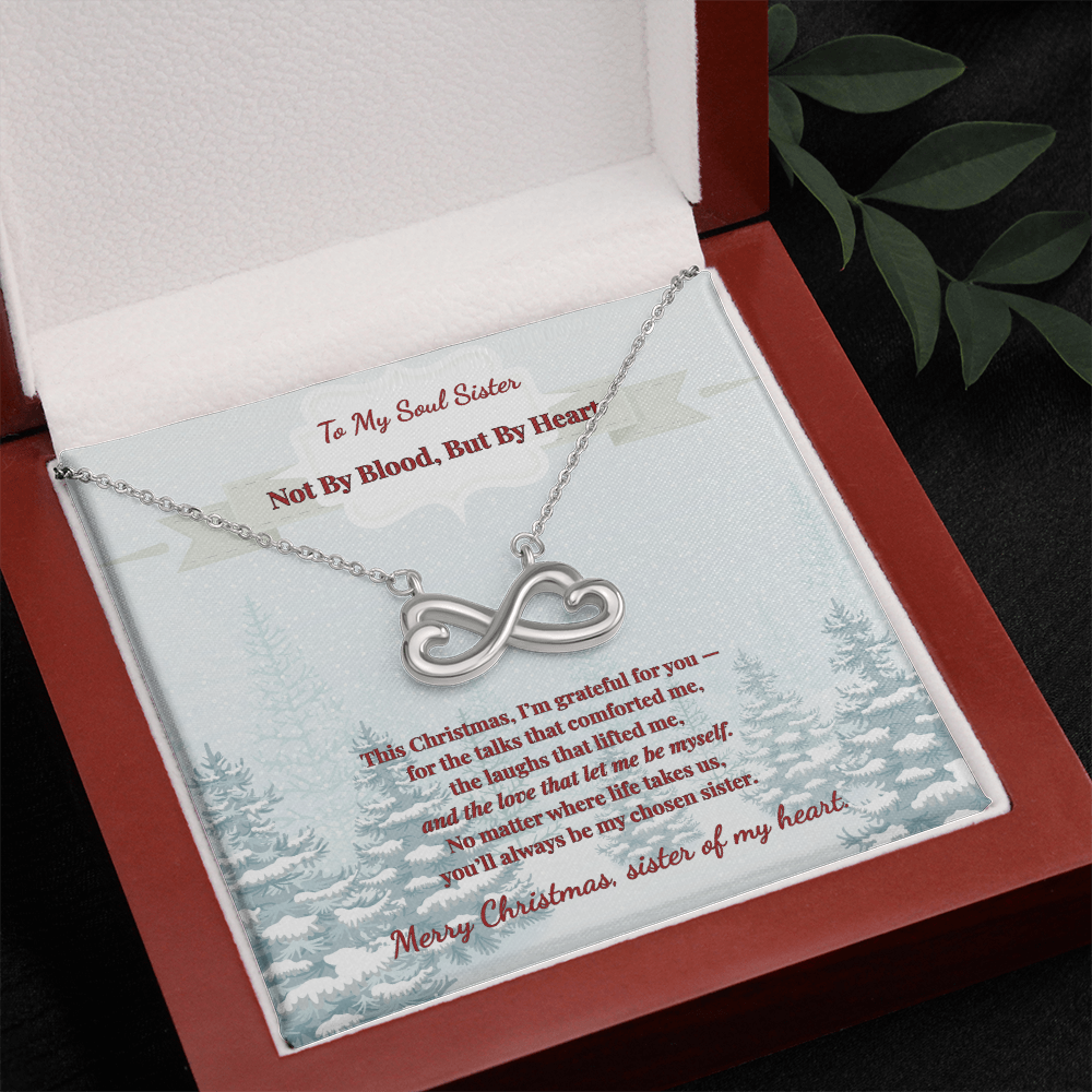 To My Soul Sister - Merry Christmas, Sister of My Heart Necklace