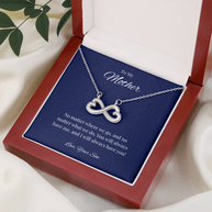 Infinity Heart Necklace Gift for Mom from Son – No Matter Where We Go