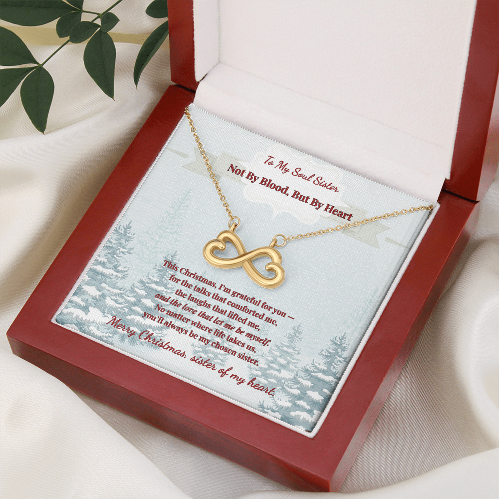 To My Soul Sister - Merry Christmas, Sister of My Heart Necklace