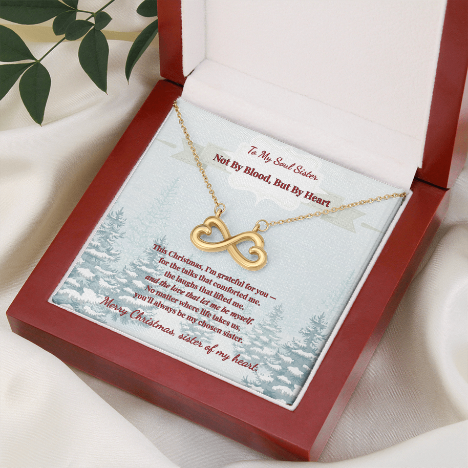 Infinity Heart Necklace Christmas Gift for Soul Sister – Sister of My Heart