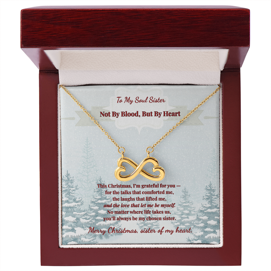 Infinity Heart Necklace Christmas Gift for Soul Sister – Sister of My Heart