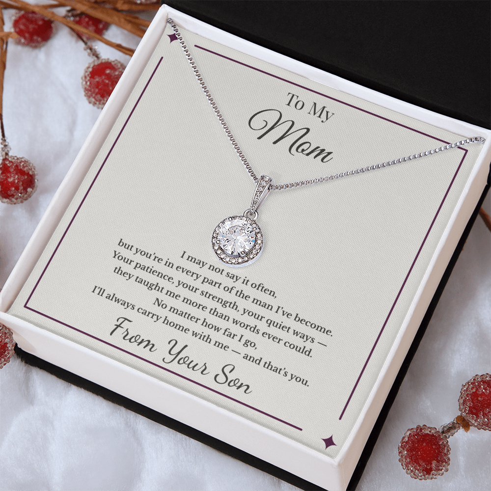 To My Mom – From the Man You Raised Necklace