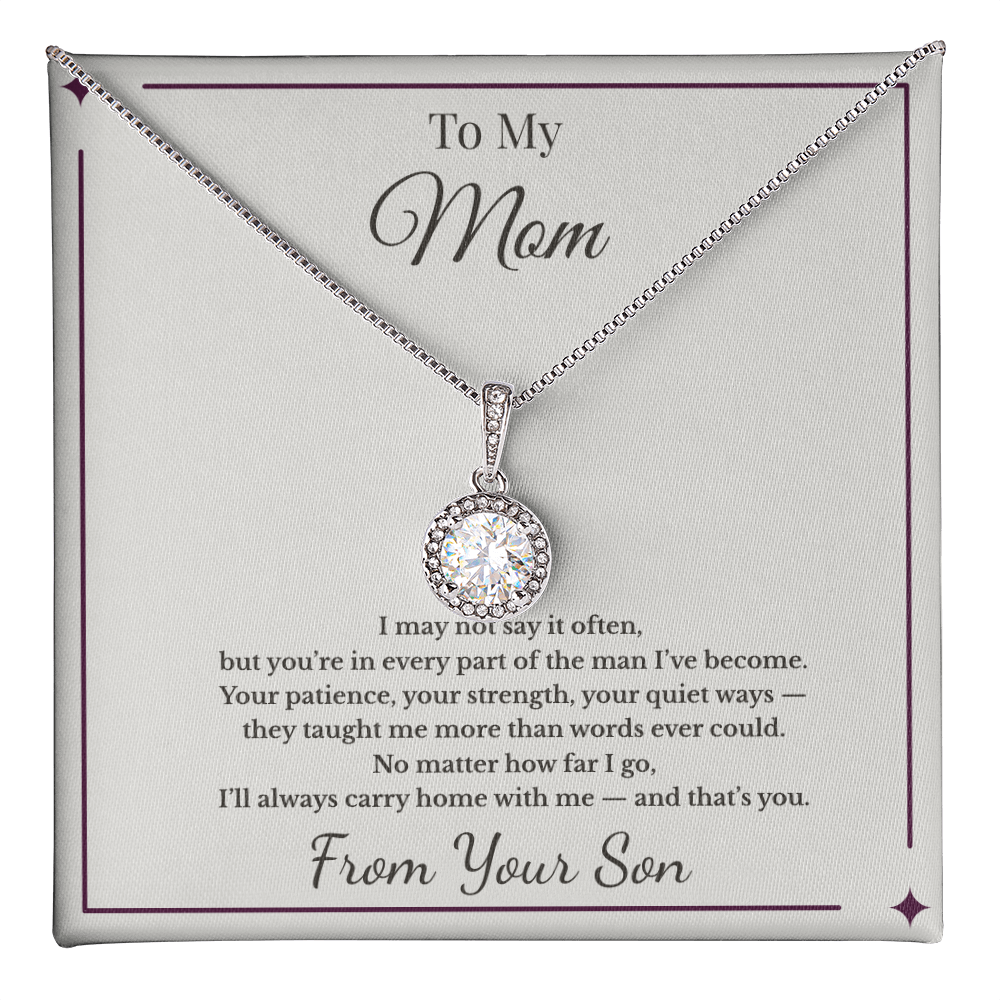 To My Mom – From the Man You Raised Necklace