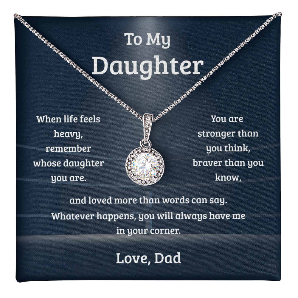Eternal Hope Necklace Gift for Daughter from Dad – Stronger Than You Think