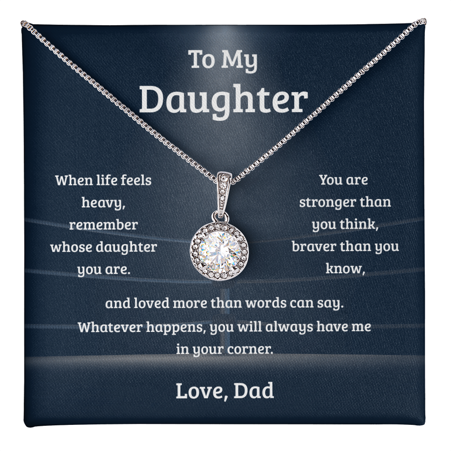 Eternal Hope Necklace Gift for Daughter from Dad – Stronger Than You Think