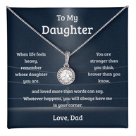 Eternal Hope Necklace Gift for Daughter from Dad – Stronger Than You Think