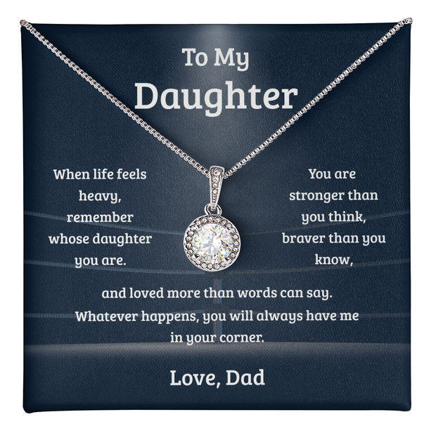 Eternal Hope Necklace Gift for Daughter from Dad – Stronger Than You Think