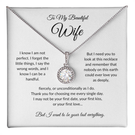 To My Beautiful Wife, Eternal Hope Pendant Necklace