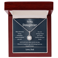 Eternal Hope Necklace Gift for Daughter from Dad – Stronger Than You Think