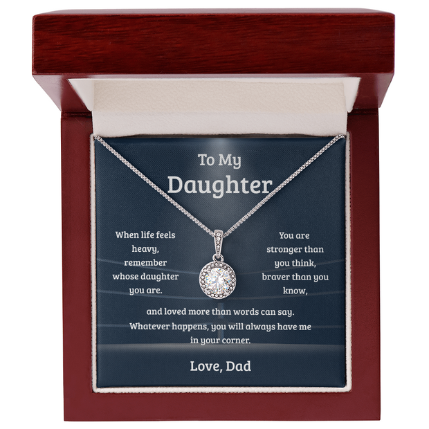 Eternal Hope Necklace Gift for Daughter from Dad – Stronger Than You Think
