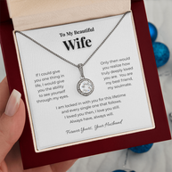 To My Beautiful Wife Eternal Hope Cushion-Cut Necklace