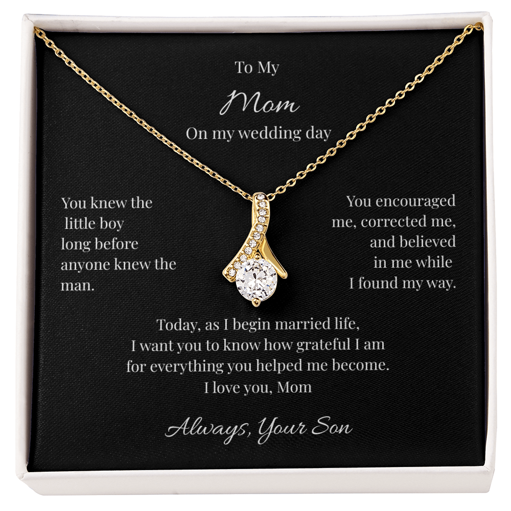 Alluring Beauty Necklace Gift for Mother of the Groom from Son – On My Wedding Day