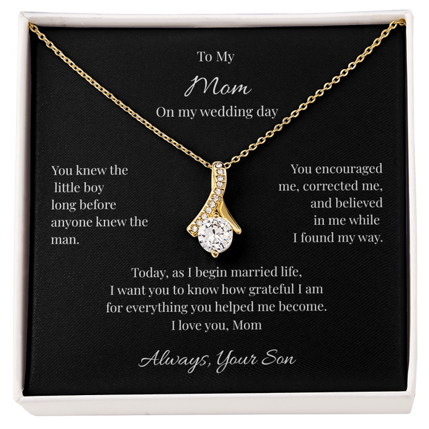 Alluring Beauty Necklace Gift for Mother of the Groom from Son – On My Wedding Day