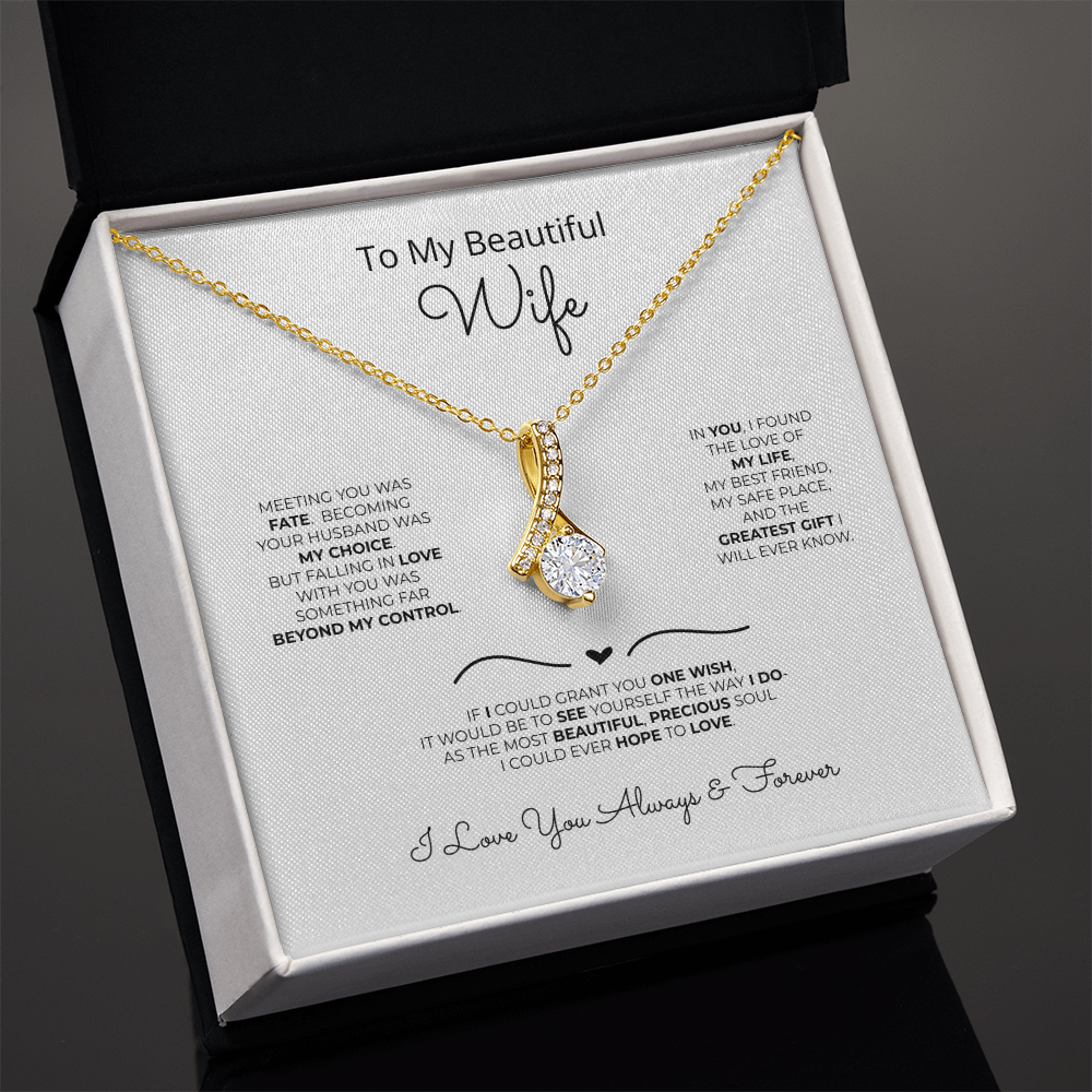 To My Beautiful Wife – Fate Brought Us Together Necklace