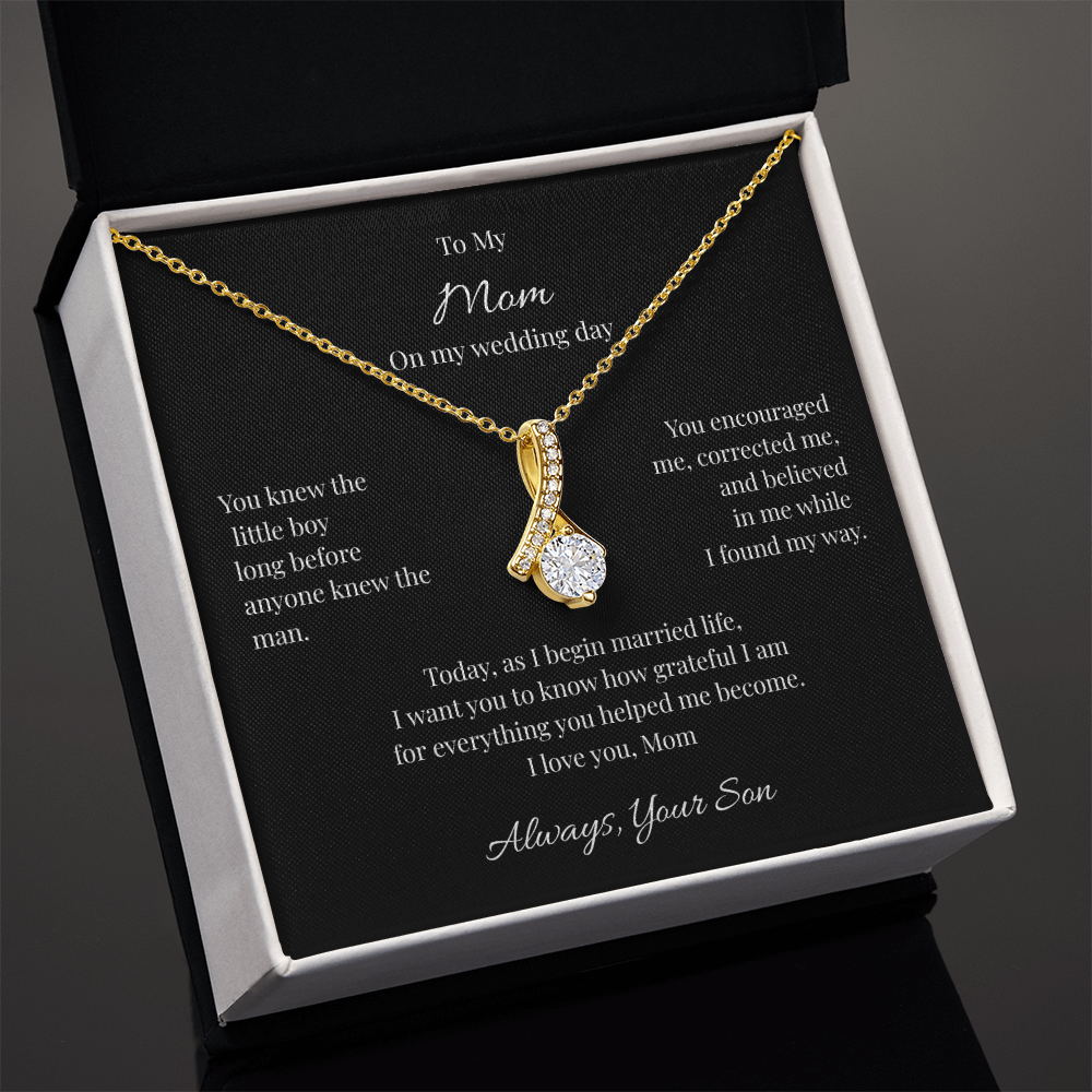 Alluring Beauty Necklace Gift for Mother of the Groom from Son – On My Wedding Day