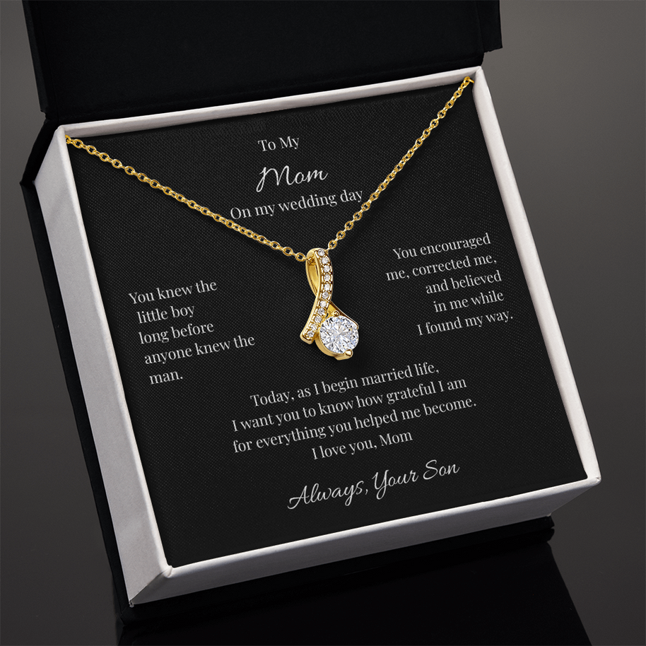 Alluring Beauty Necklace Gift for Mother of the Groom from Son – On My Wedding Day