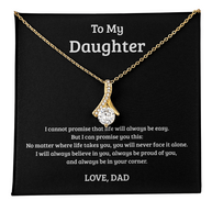 Alluring Beauty Necklace Gift for Daughter from Dad – Always in Your Corner
