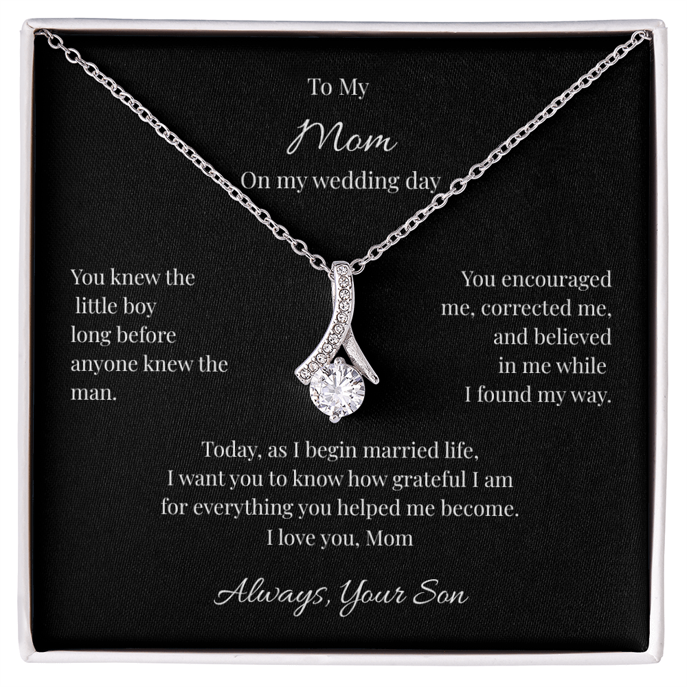 Alluring Beauty Necklace Gift for Mother of the Groom from Son – On My Wedding Day