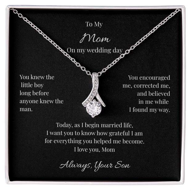 Alluring Beauty Necklace Gift for Mother of the Groom from Son – On My Wedding Day