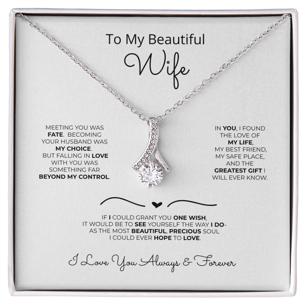 To My Beautiful Wife – Fate Brought Us Together Necklace