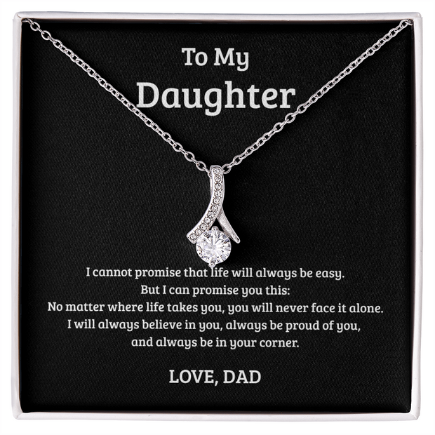 Alluring Beauty Necklace Gift for Daughter from Dad – Always in Your Corner