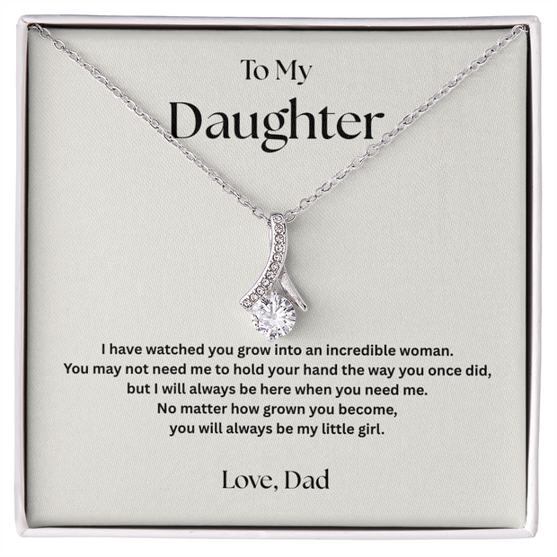 Alluring Beauty Necklace Gift for Daughter from Dad – Watching You Grow