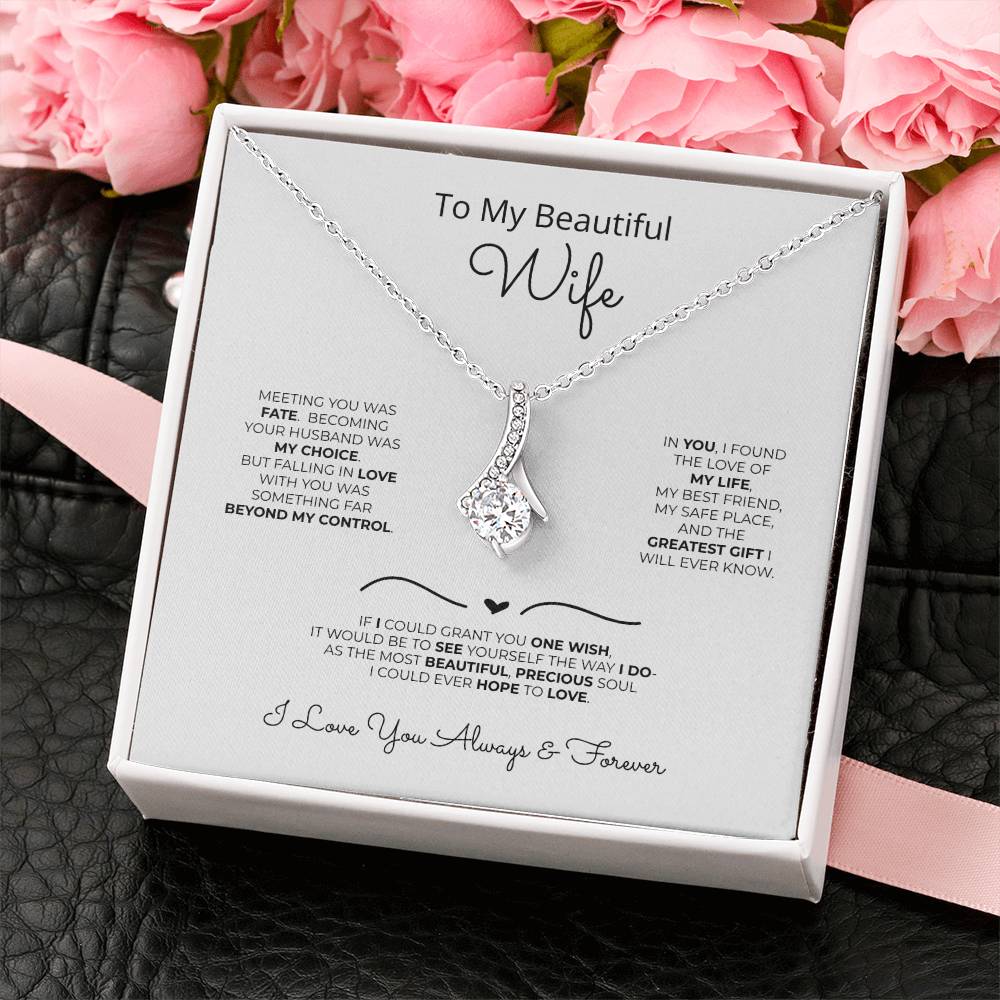 To My Beautiful Wife – Fate Brought Us Together Necklace