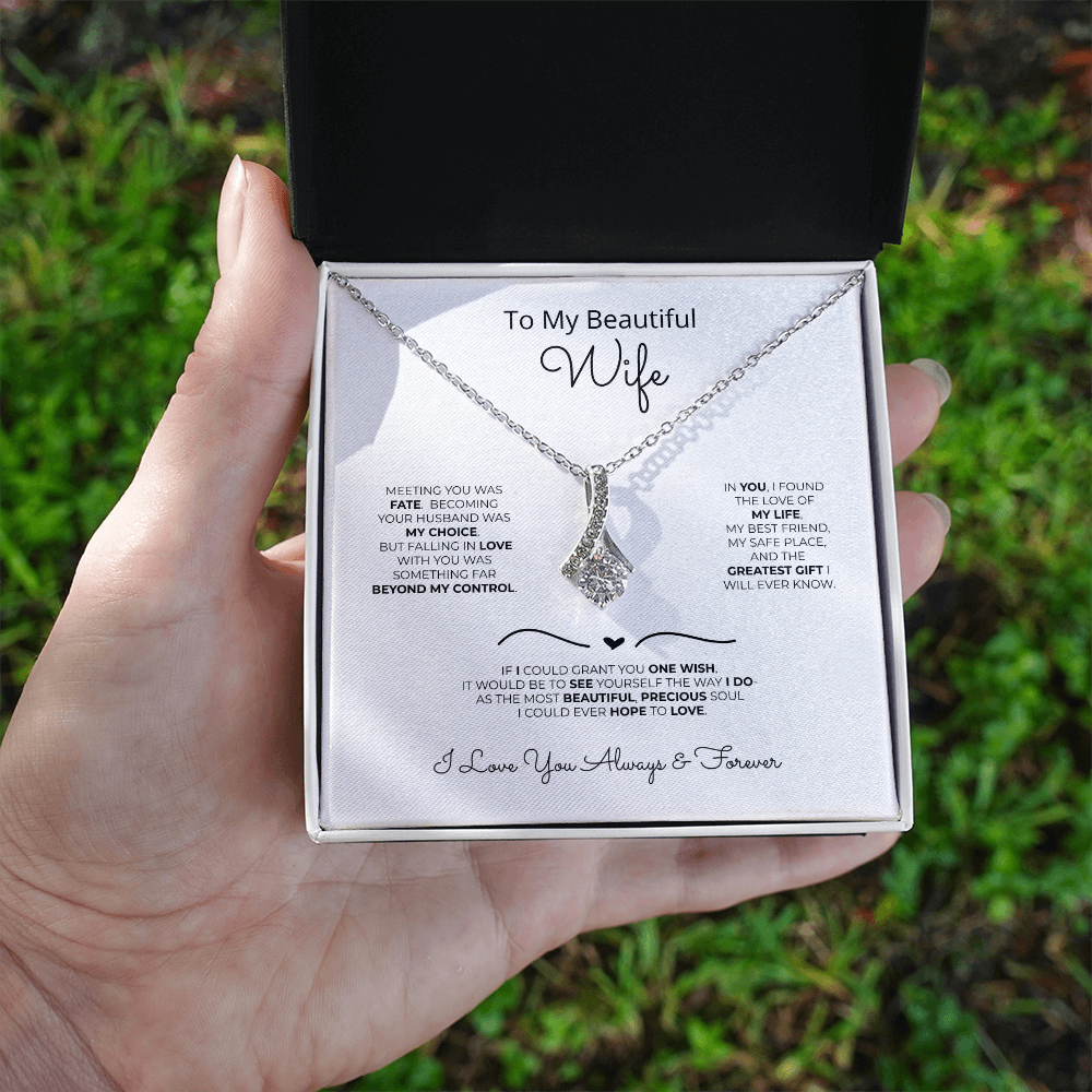 To My Beautiful Wife – Fate Brought Us Together Necklace