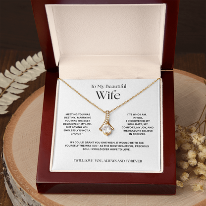 To My Soulmate- My Comfort, My Joy, My Forever Alluring Beauty Necklace
