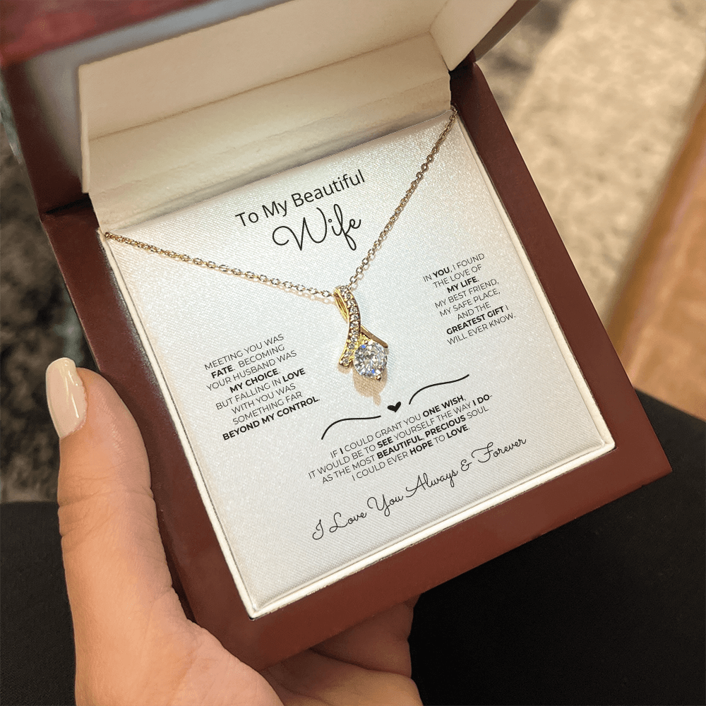To My Beautiful Wife – Fate Brought Us Together Necklace