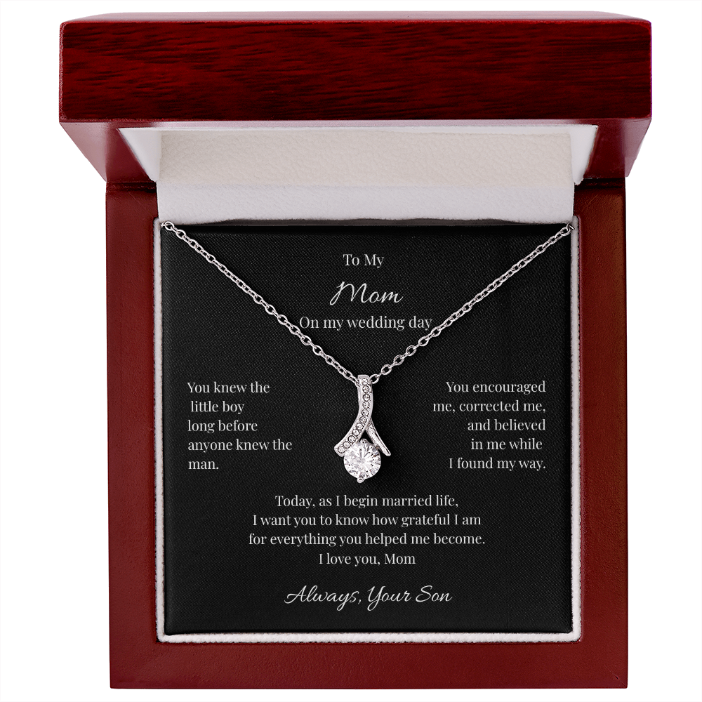 Alluring Beauty Necklace Gift for Mother of the Groom from Son – On My Wedding Day