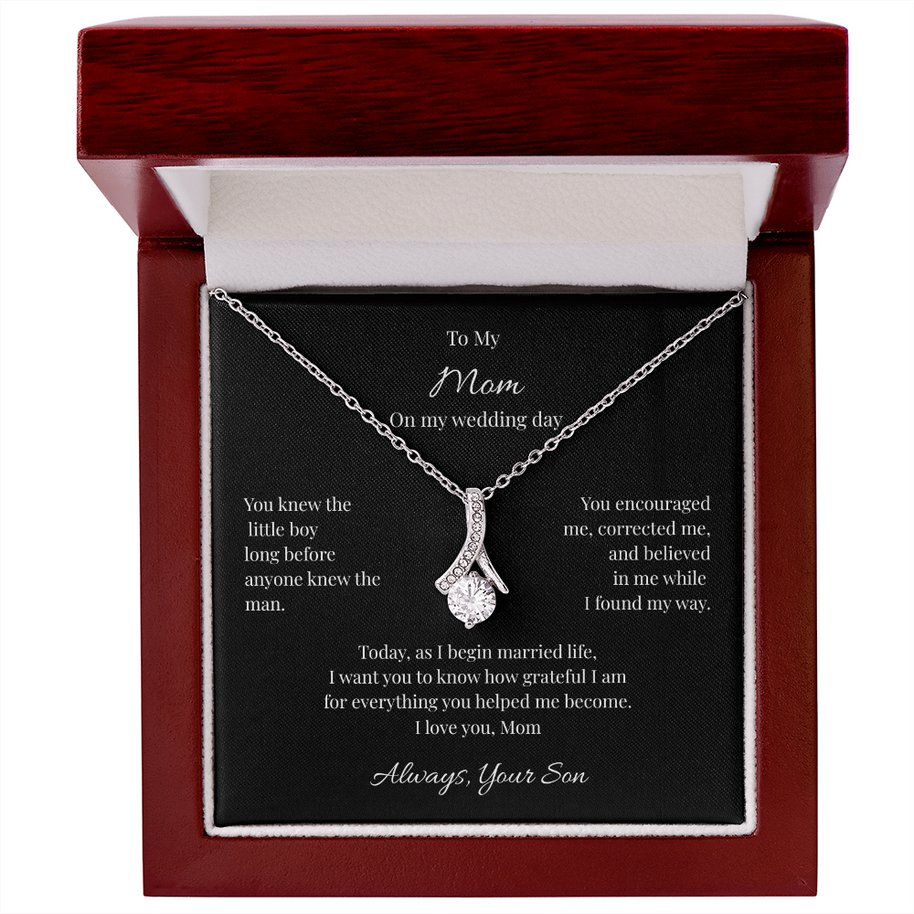 Alluring Beauty Necklace Gift for Mother of the Groom from Son – On My Wedding Day