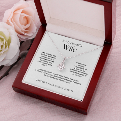 To My Soulmate- My Comfort, My Joy, My Forever Alluring Beauty Necklace