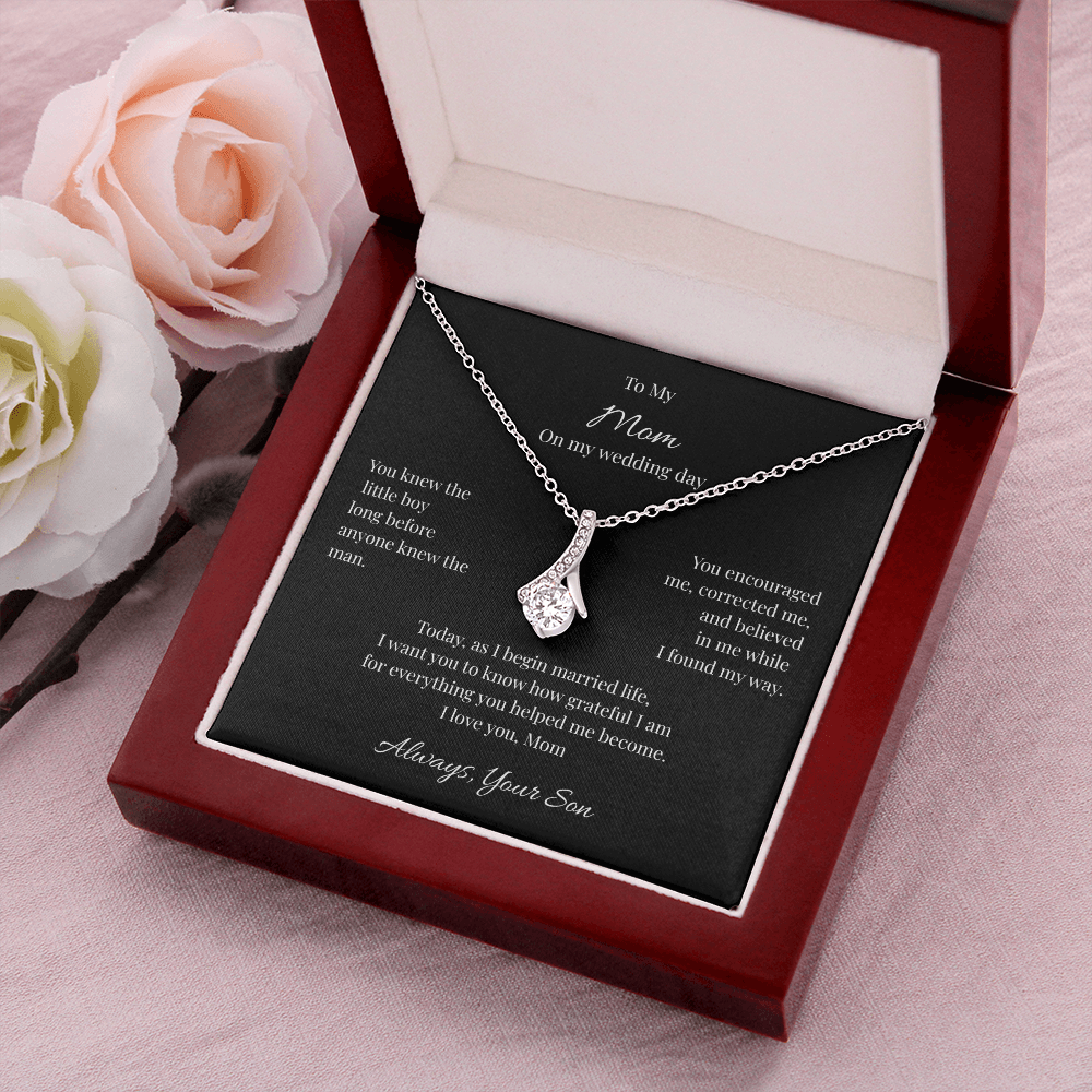 Alluring Beauty Necklace Gift for Mother of the Groom from Son – On My Wedding Day