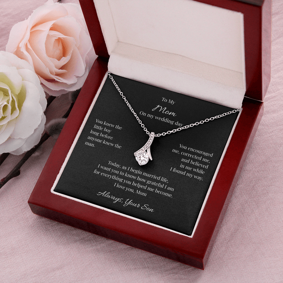 Alluring Beauty Necklace Gift for Mother of the Groom from Son – On My Wedding Day