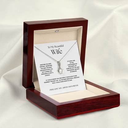 To My Soulmate- My Comfort, My Joy, My Forever Alluring Beauty Necklace