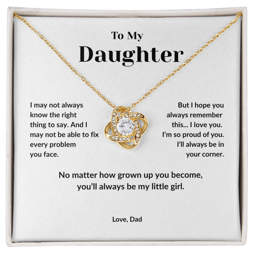 To My Daughter, I'll always be in your corner