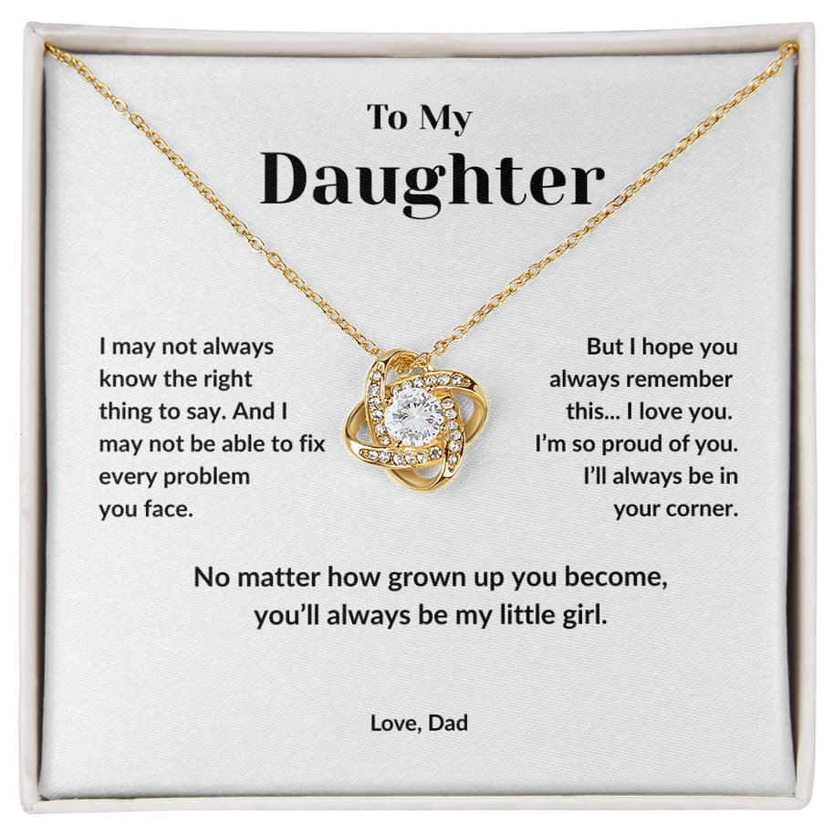 To My Daughter, I'll always be in your corner