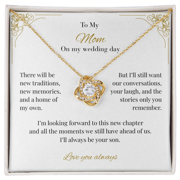 Love Knot Necklace Gift for Mother of the Groom from Son – New Traditions