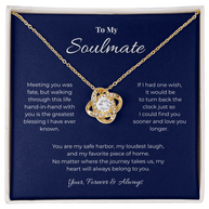 To My Soulmate, Eternal Love Knot Pendant Necklace