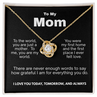 Love Knot Necklace Gift for Mom – You Are My World
