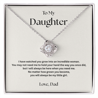 Love Knot Necklace Gift for Daughter from Dad – I’ll Always Be Here