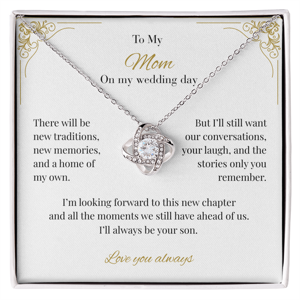 Love Knot Necklace Gift for Mother of the Groom from Son – New Traditions