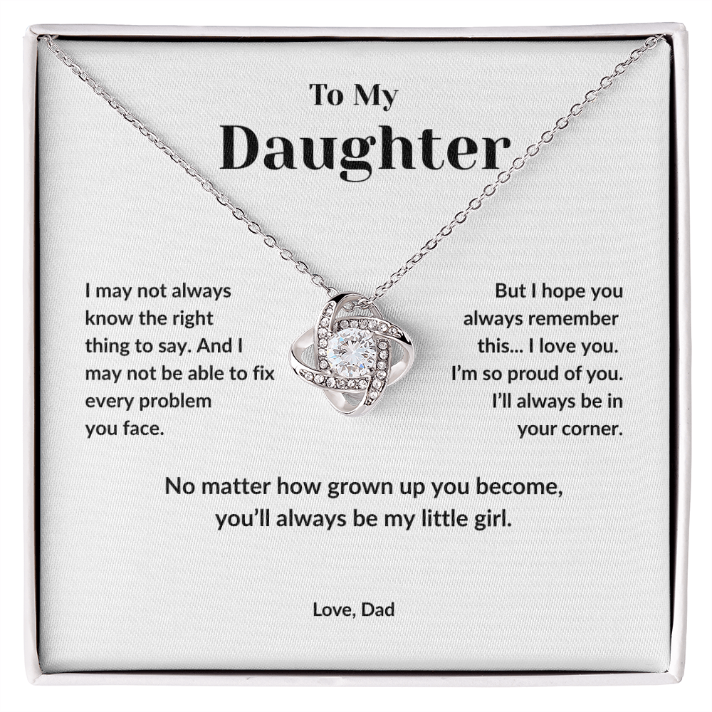 To My Daughter, I'll always be in your corner