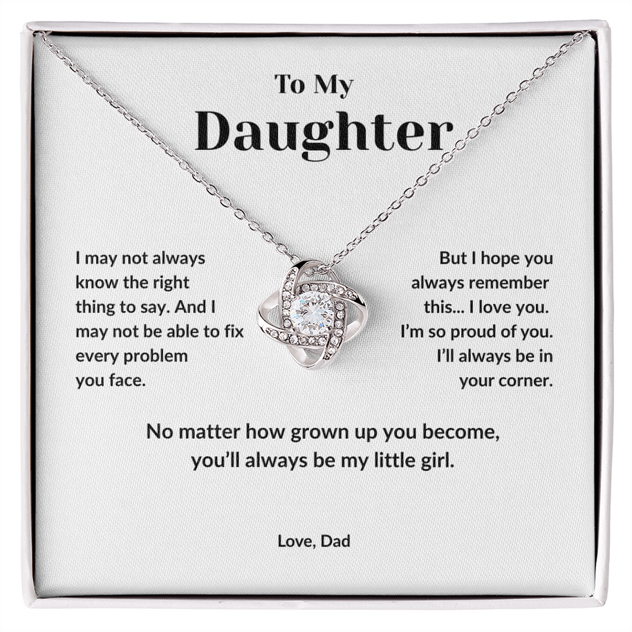 To My Daughter, I'll always be in your corner